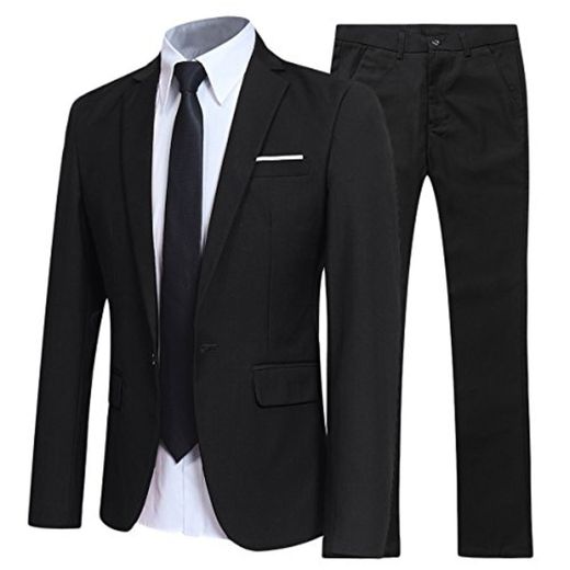 Traje de 2 piezas para hombre compuesto por chaqueta y pantalones, ajuste