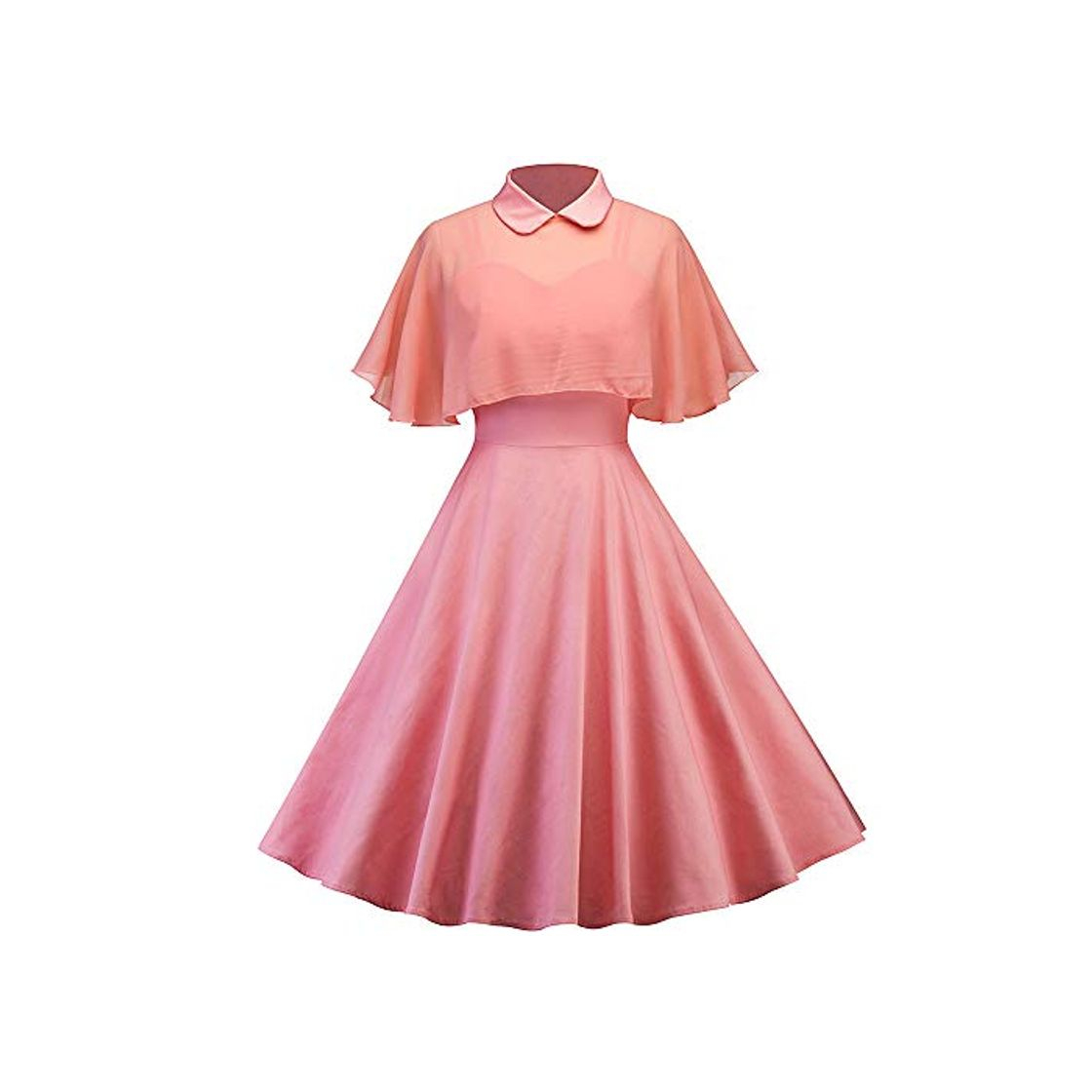 Producto Lenfesh Años 50 Vintage Rockabilly Vestido Sin Mangas Mujer Vestido Corto para Noche Fiesta Playa Vestido de Color sólido de Las Mujeres