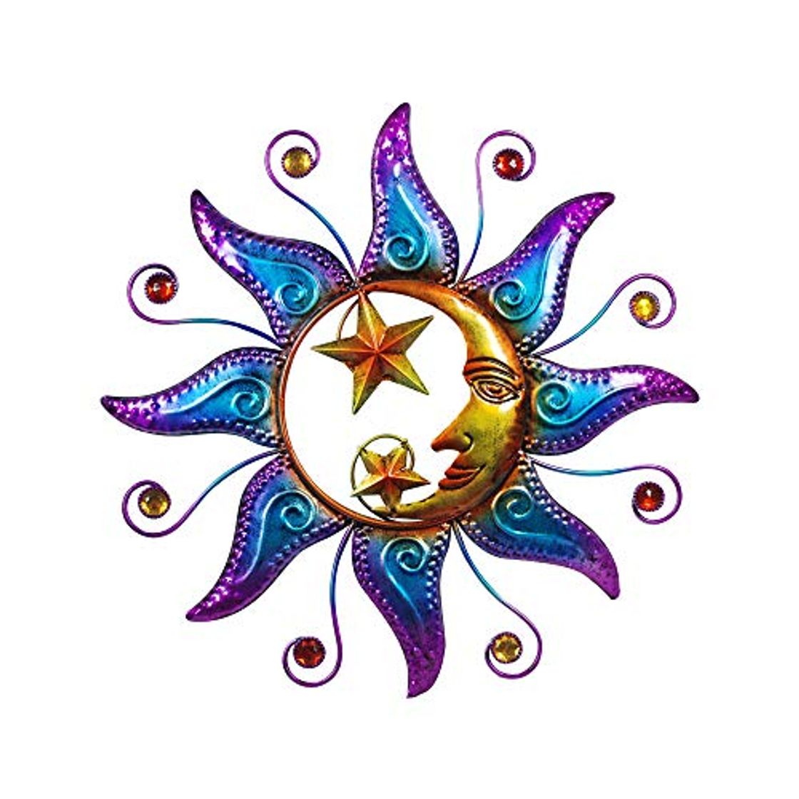 Social Home Gadgets Adorno de Pared Decorativo Sol y Luna Metal 40 cm