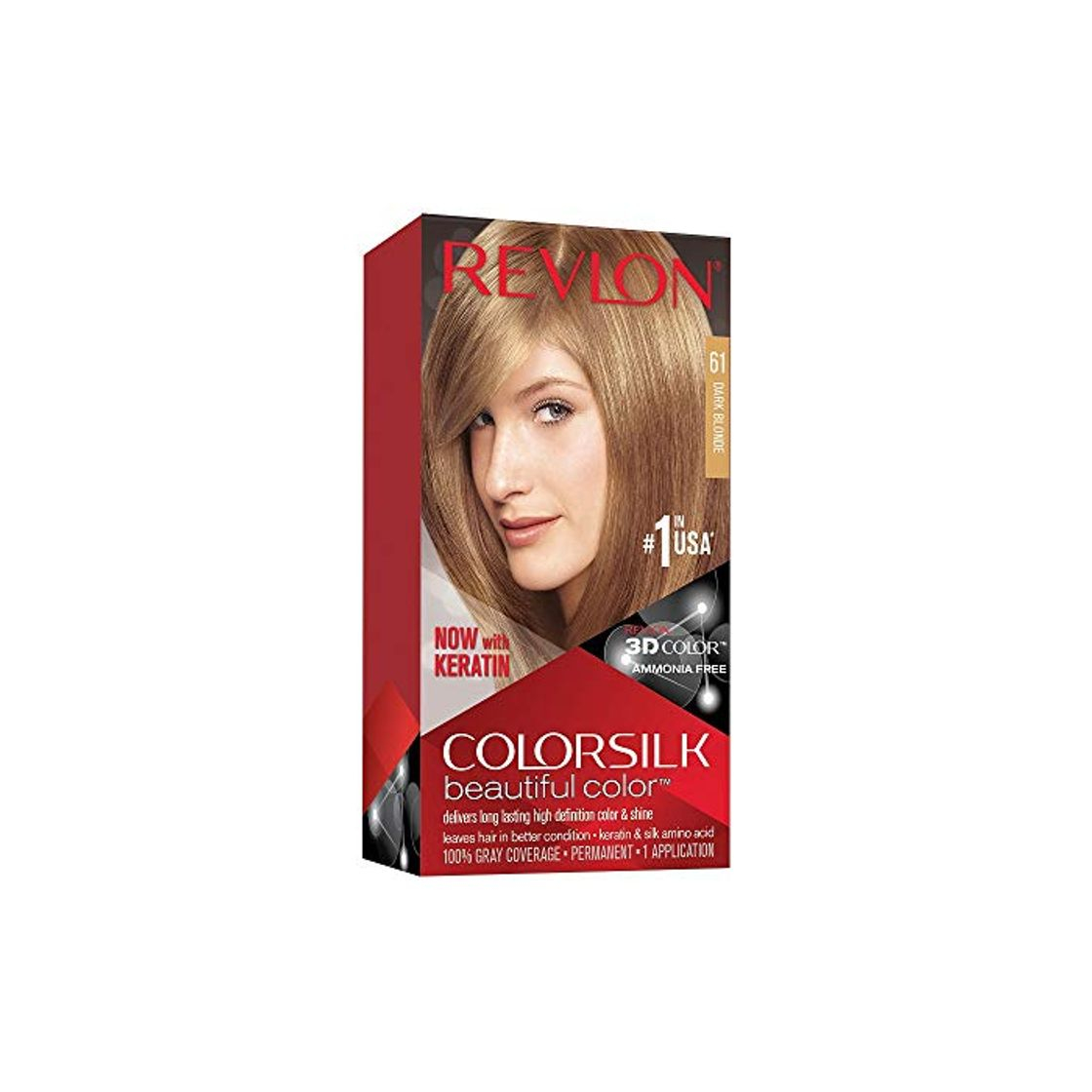 Producto Revlon ColorSilk Tinte de Cabello Permanente Tono #61 Rubio Oscuro