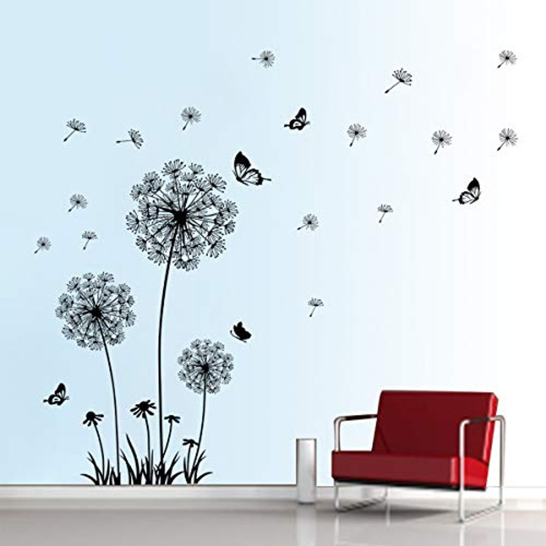 Producto decalmile Diente de León Pegatinas Pared Volando en el Viento Vinilo Decorativo