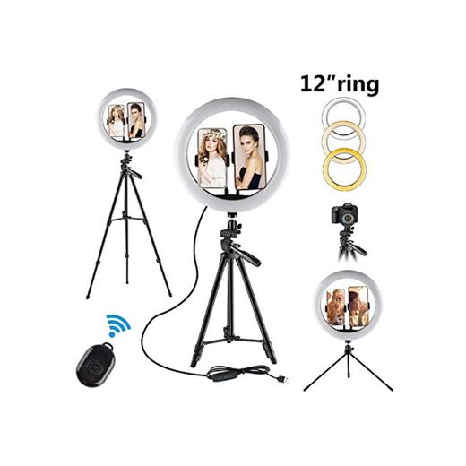 Aro de Luz – 12" Ring Light con Trípode para Selfie
