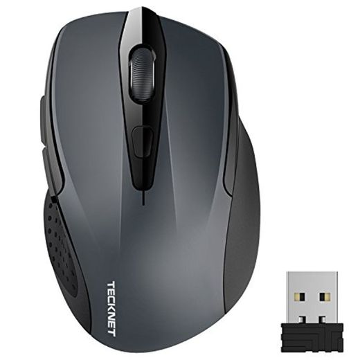 TECKNET Ratón Inalámbrico 2.4G Mouse Inalámbrico Óptico 5 Niveles 2600 dpi