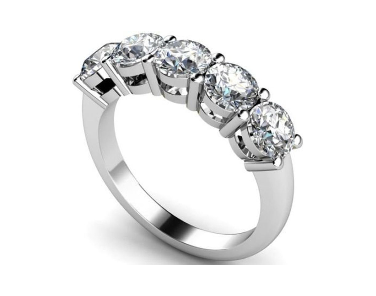 Social Veretta - Anillo de mujer de oro blanco 18 quilates750 con diamantes