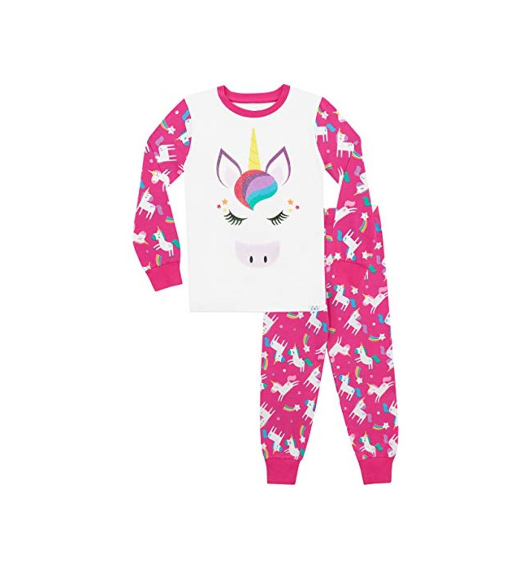 Product Harry Bear Pijamas de Manga Larga para niñas Unicornio Ajuste Ceñido Multicolor