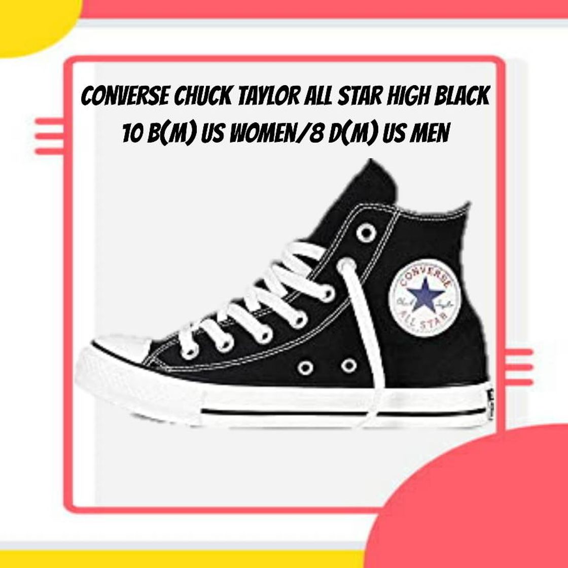 Fashion Converse Chuck Taylor All Star High Black 10 B(M) US Women/8