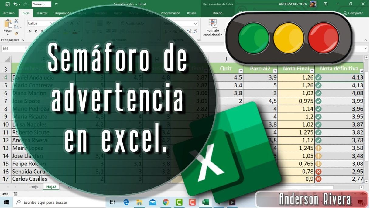 Moda Cómo hacer un semáforo de advertencia en excel - YouTube