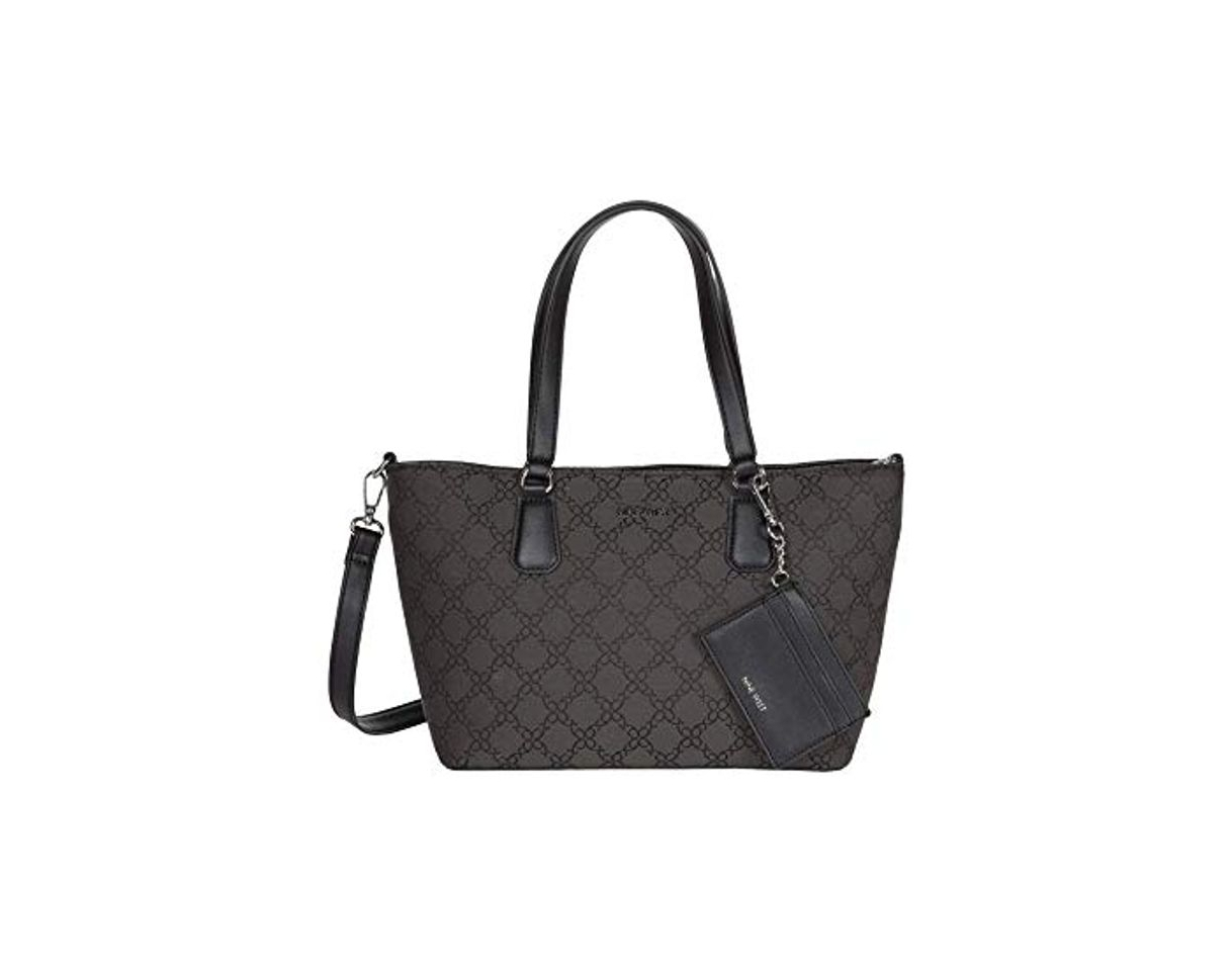 Fashion Nine West Marcelie - Bolsa de trampa pequeña, Negro