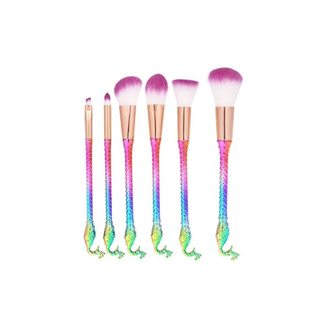 Producto Herramienta de cepillos cosméticos conjunto 6 Unids Maquillaje Cepillo Nylon Pelo Cepillos Cosméticos Base De Maquillaje Sombra De Ojos Brocha Labial Maquillaje Herramientas Herramienta perfecta maqui