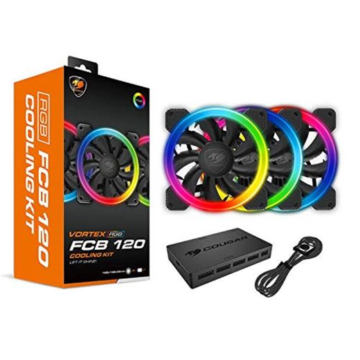 Cougar Gaming - Kit de refrigeración FCB RGB con 3 Ventiladores