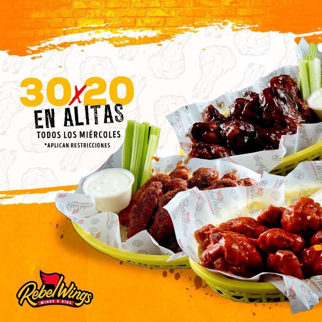 Restaurantes Rebel Wings Zamora