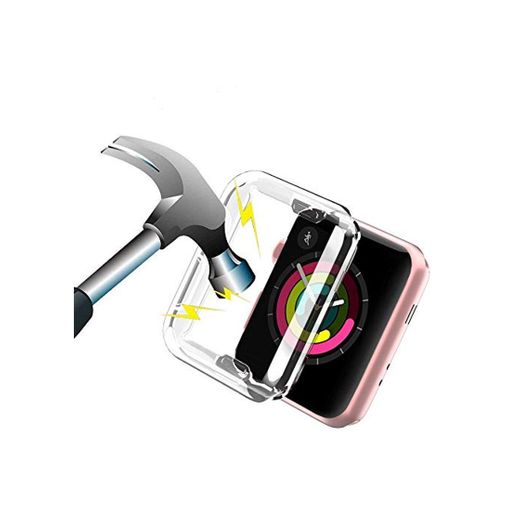 Funda Reloj Apple Watch 38mm Transparente,Apple Watch Series 3 Funda Protector de