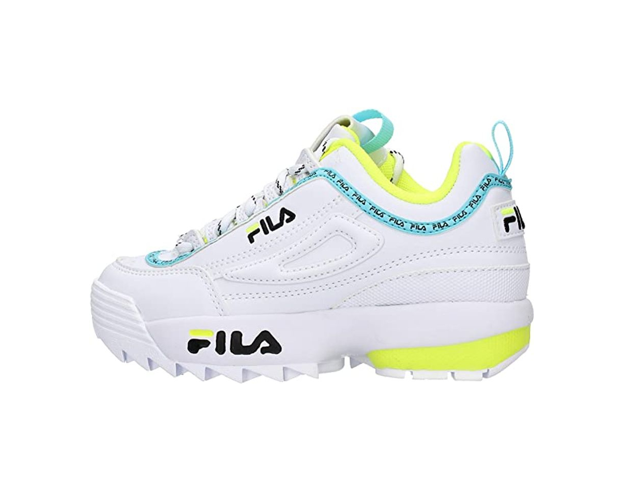 Social Zapatos de niña FILA Disruptor CB JR en Cuero Blanco 1010850