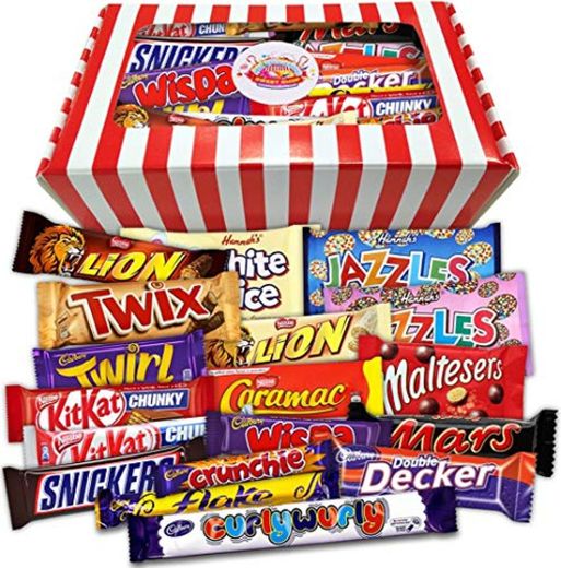 Retro Sweets Gift Box! Candy Striped Sweet Hamper 770g