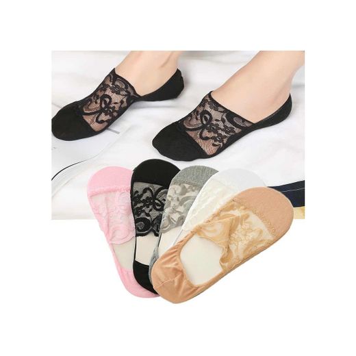 LSSLA Calcetines de Forro Invisible para Mujer: Calcetines de algodón de Corte
