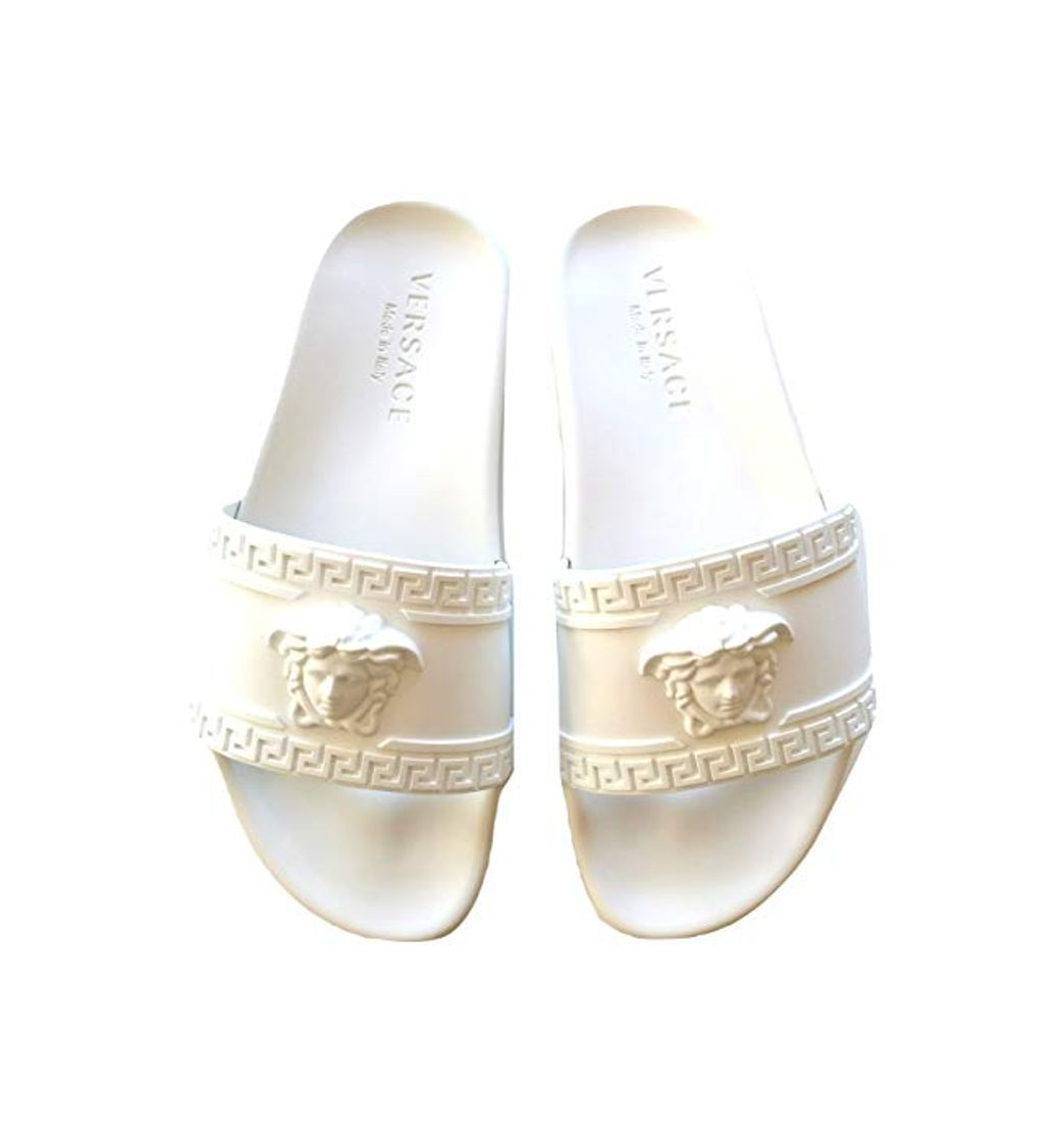 Moda Versace - Sandalias de Vestir de Caucho para Mujer Blanco Bianco Blanco