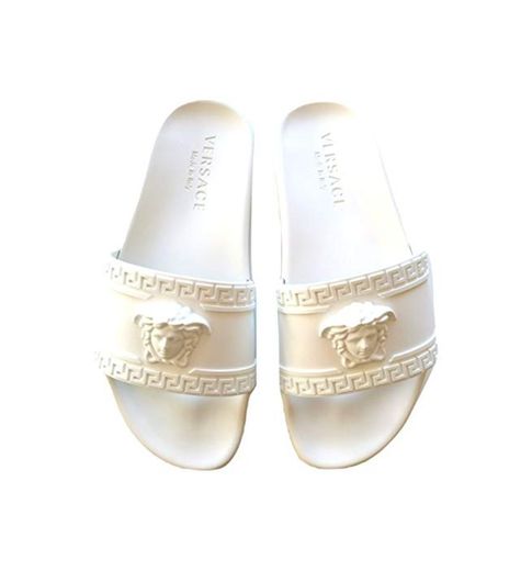 Versace - Sandalias de Vestir de Caucho para Mujer Blanco Bianco Blanco