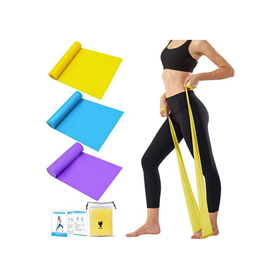 Fashion VORCOOL Bandas Elásticas de Fitness para Entrenamiento Físico Yoga Unisex 2 Piezas