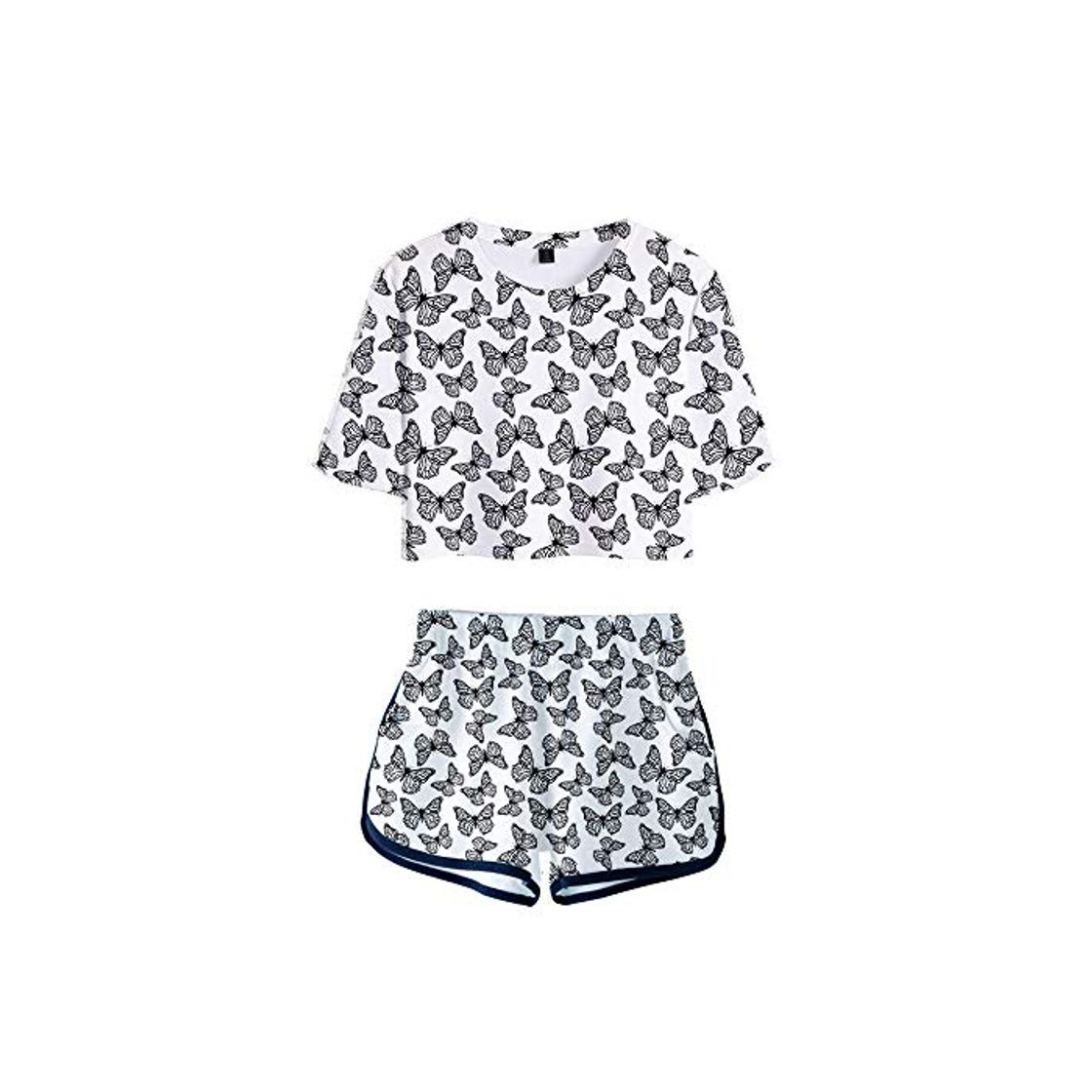 Fashion Conjunto 2 Piezas Crop Top Y Short