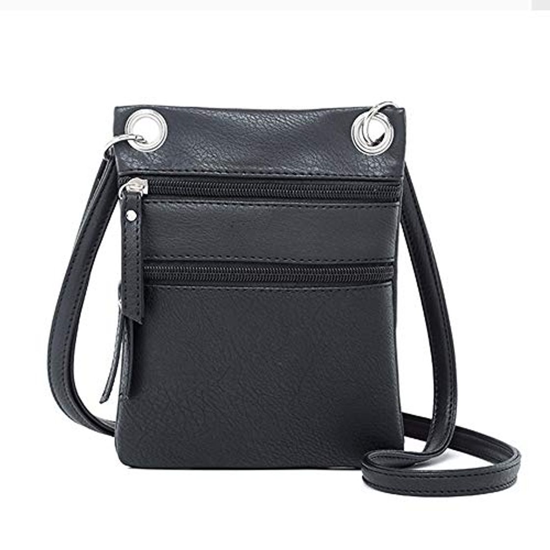 Producto TIBES Pequeño bolso de hombro Bolso Crossbody Monedero para mujer C Negro