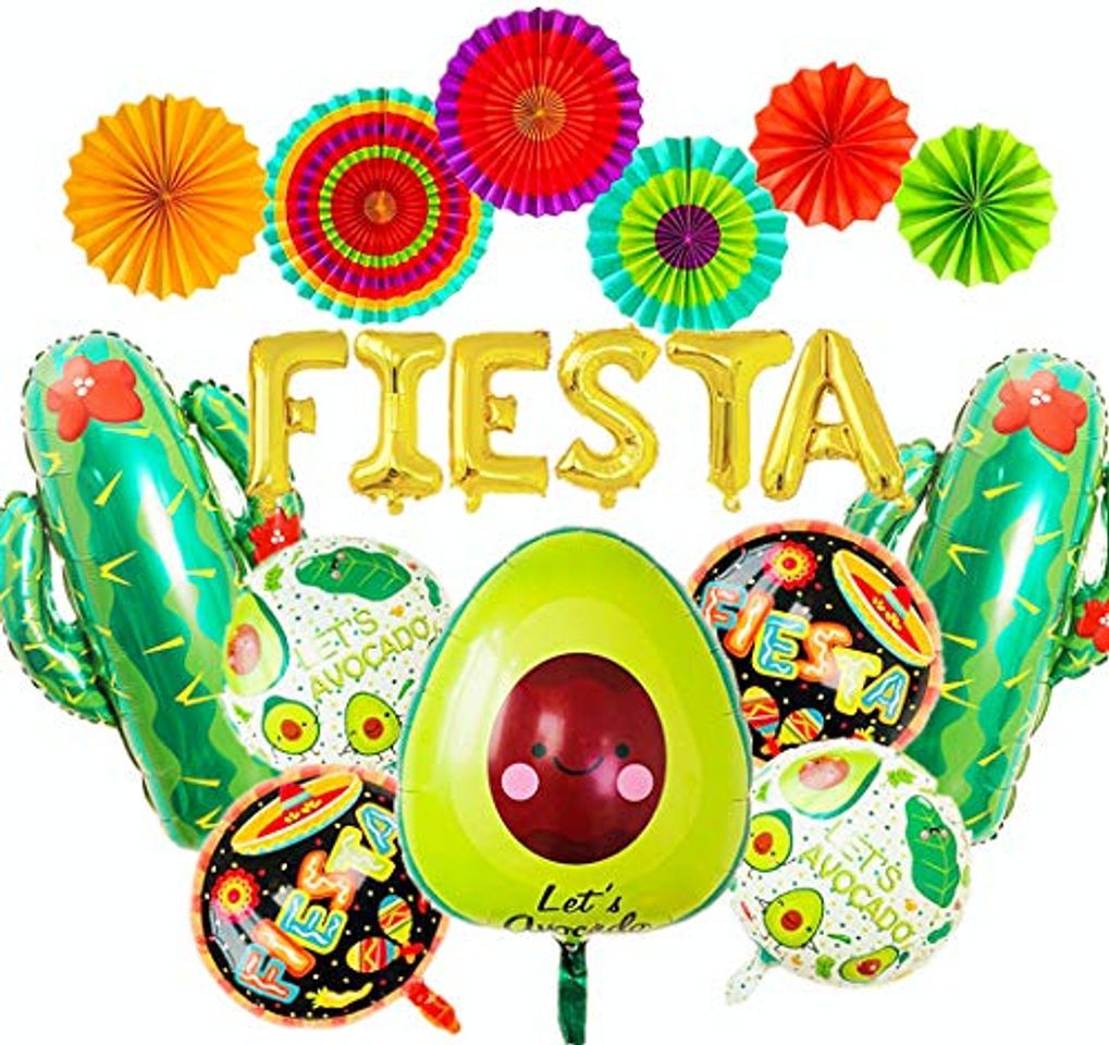 Productos JeVenis Set de 14 Decoración de fiesta mexicana Decoración de fiesta Fiesta Globos de fiesta Globos de cactus Suministros de fiesta Fiesta