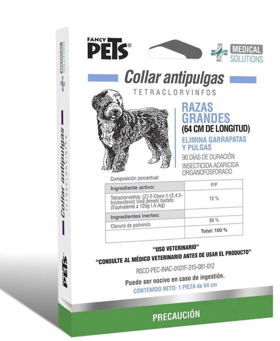 Moda Fancy Pets Ms Collar Antipulgas P/Perro, Talla L