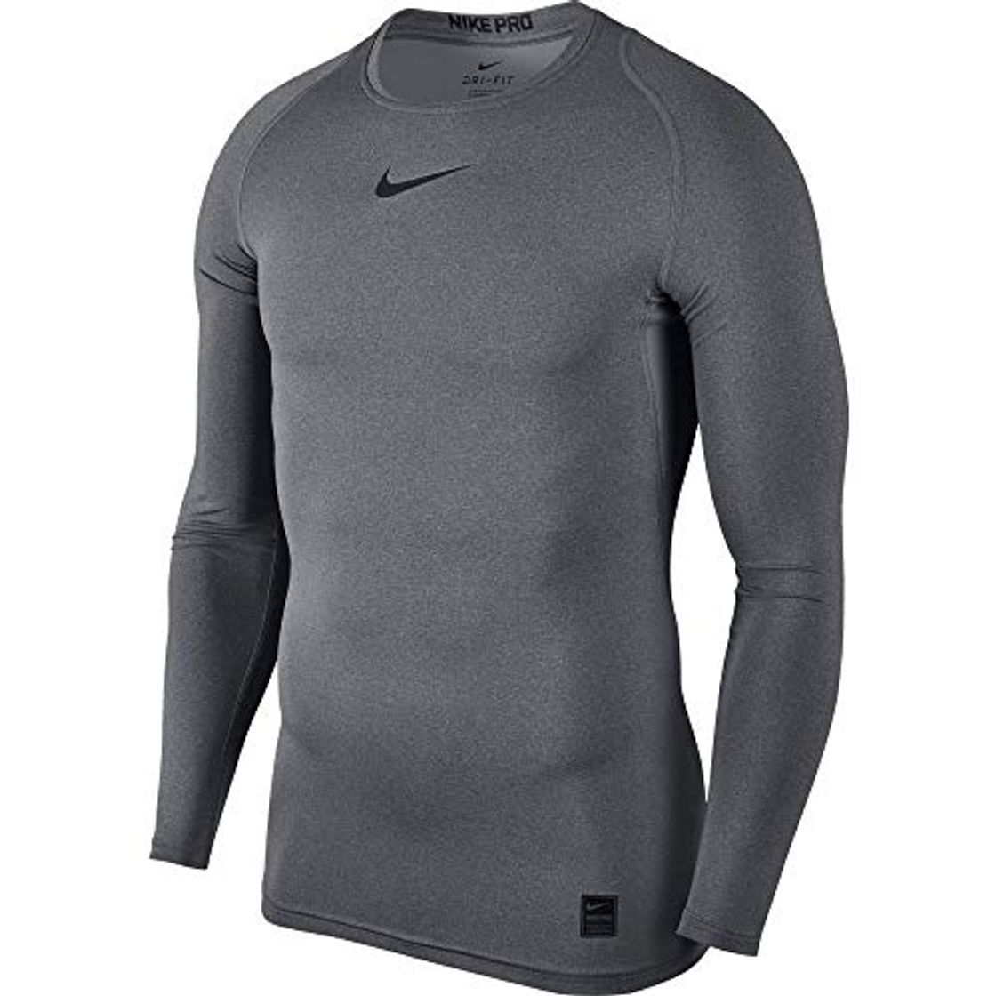 Fashion NIKE M NP Top LS Comp Long Sleeved T-Shirt, Hombre, Carbon Heather