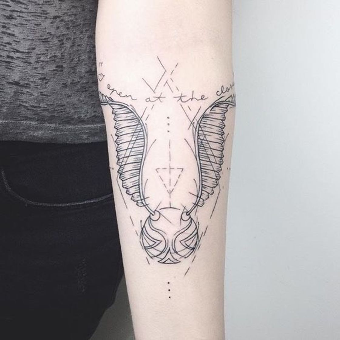 Fashion Tatuagem do pomo de ouro de Harry Potter