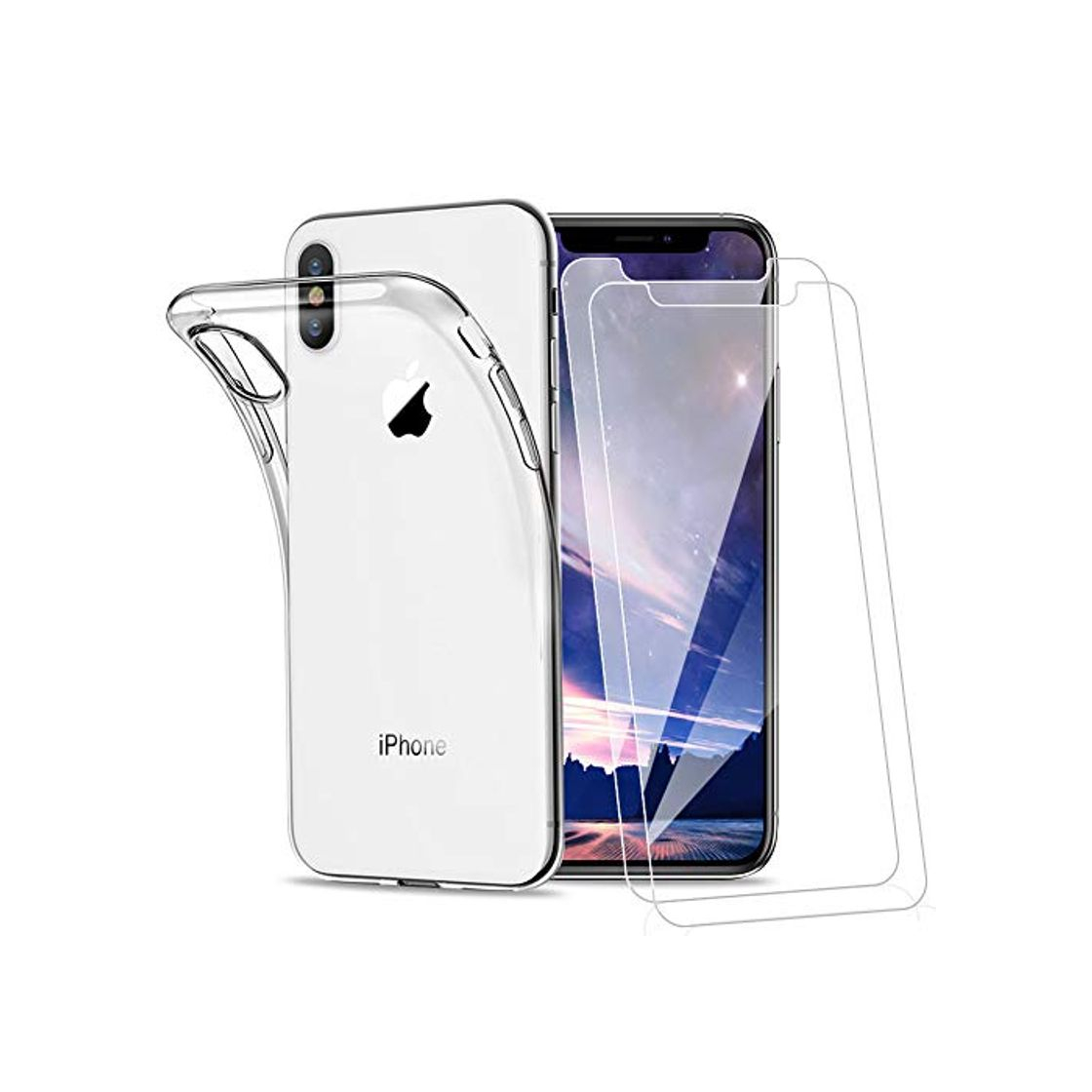 Product Amonke Funda para iPhone X iPhone Xs Silicona Transparente TPU