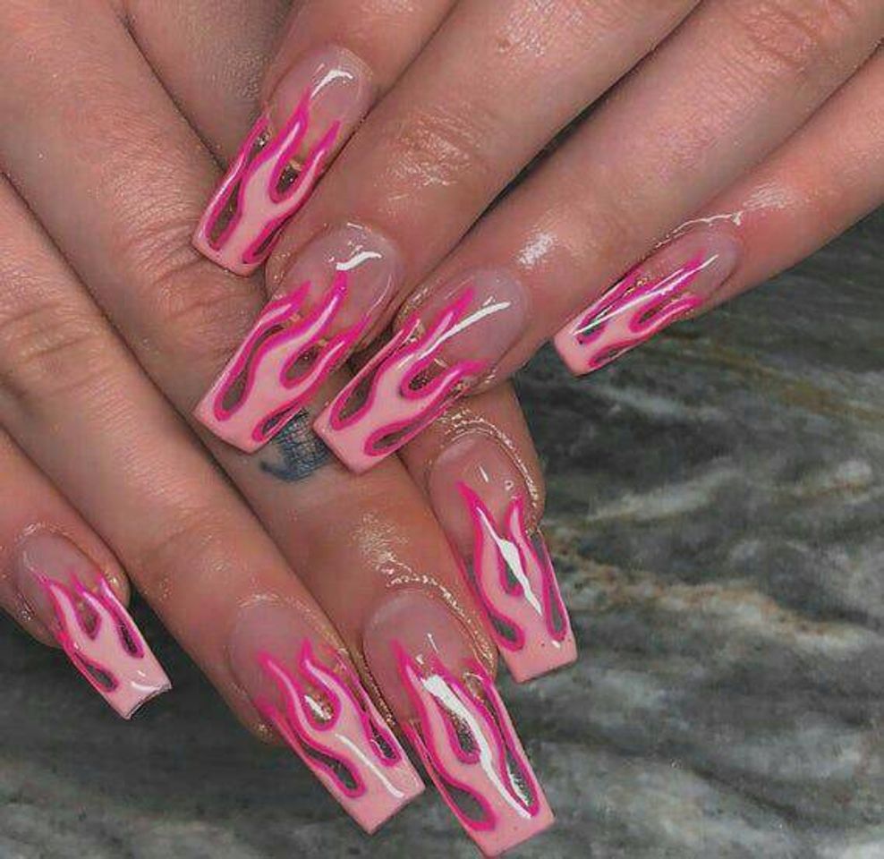 Social Flame Nails