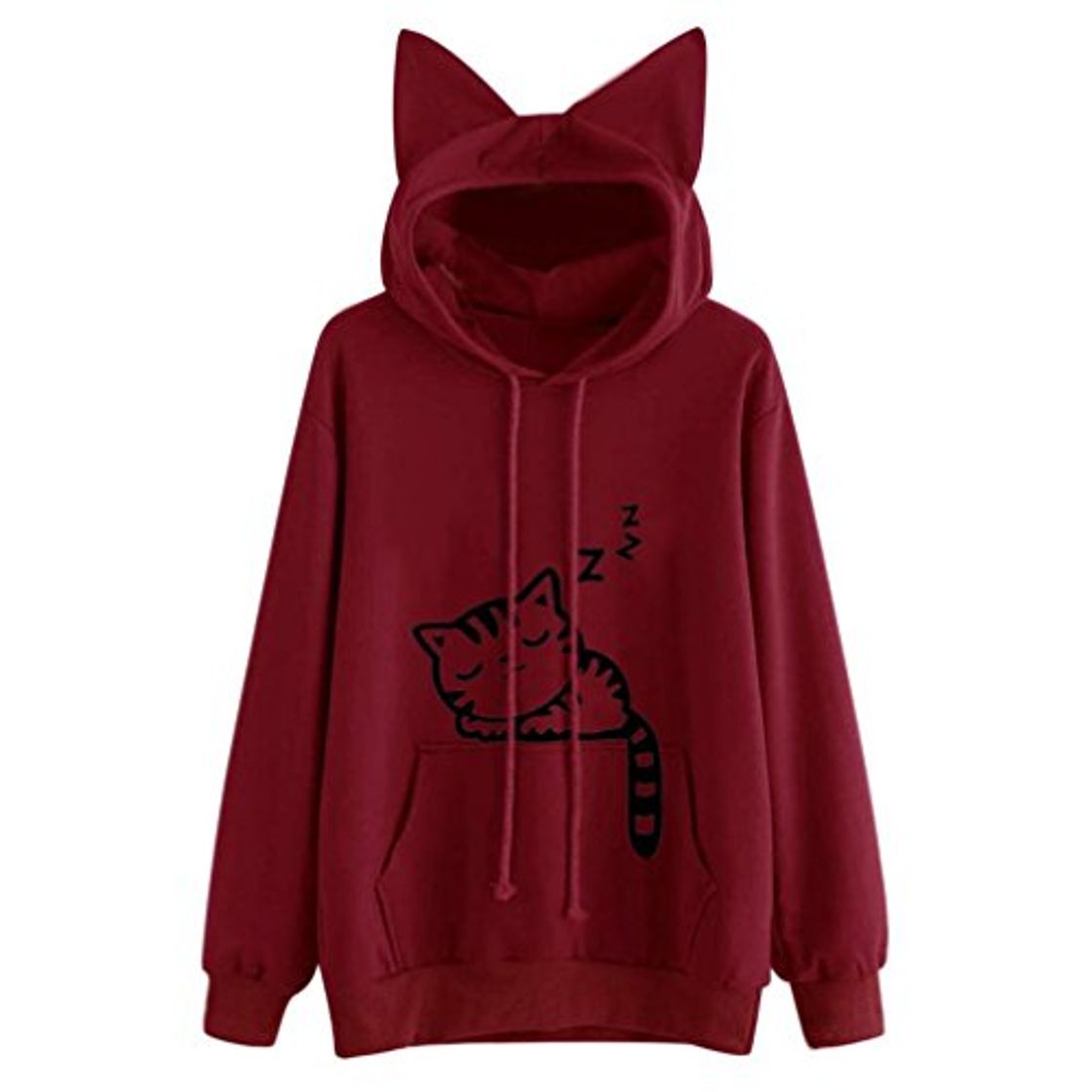 Moda K-youth Sudaderas Mujer Invierno otoño Sudadera Mujer Gato de Manga Larga Sudadera