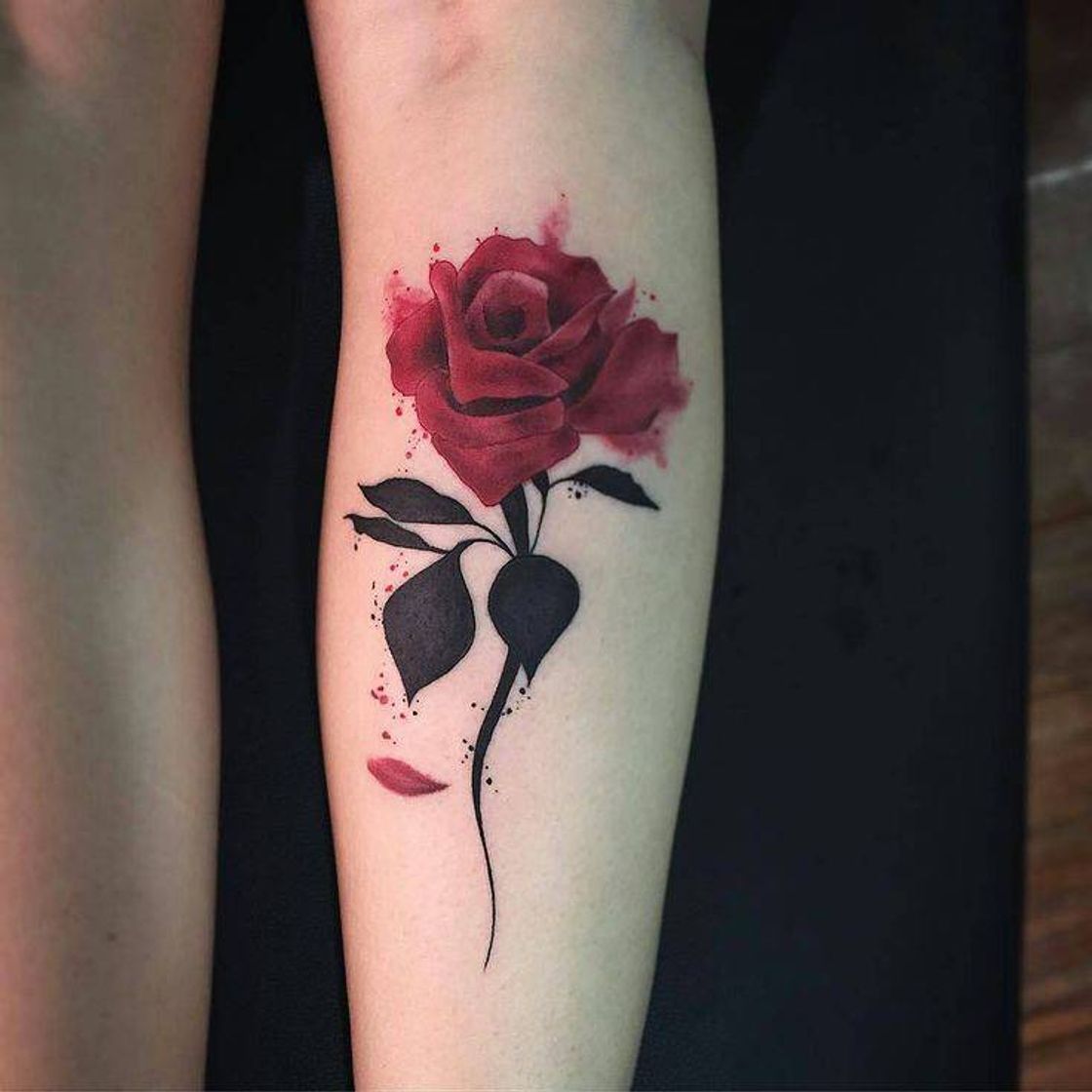 Moda Red Rose Tatto