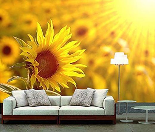 Sun Yellow Sunflower Plant Series Custom 4D Wallpaper Wall Decoration Art Hd