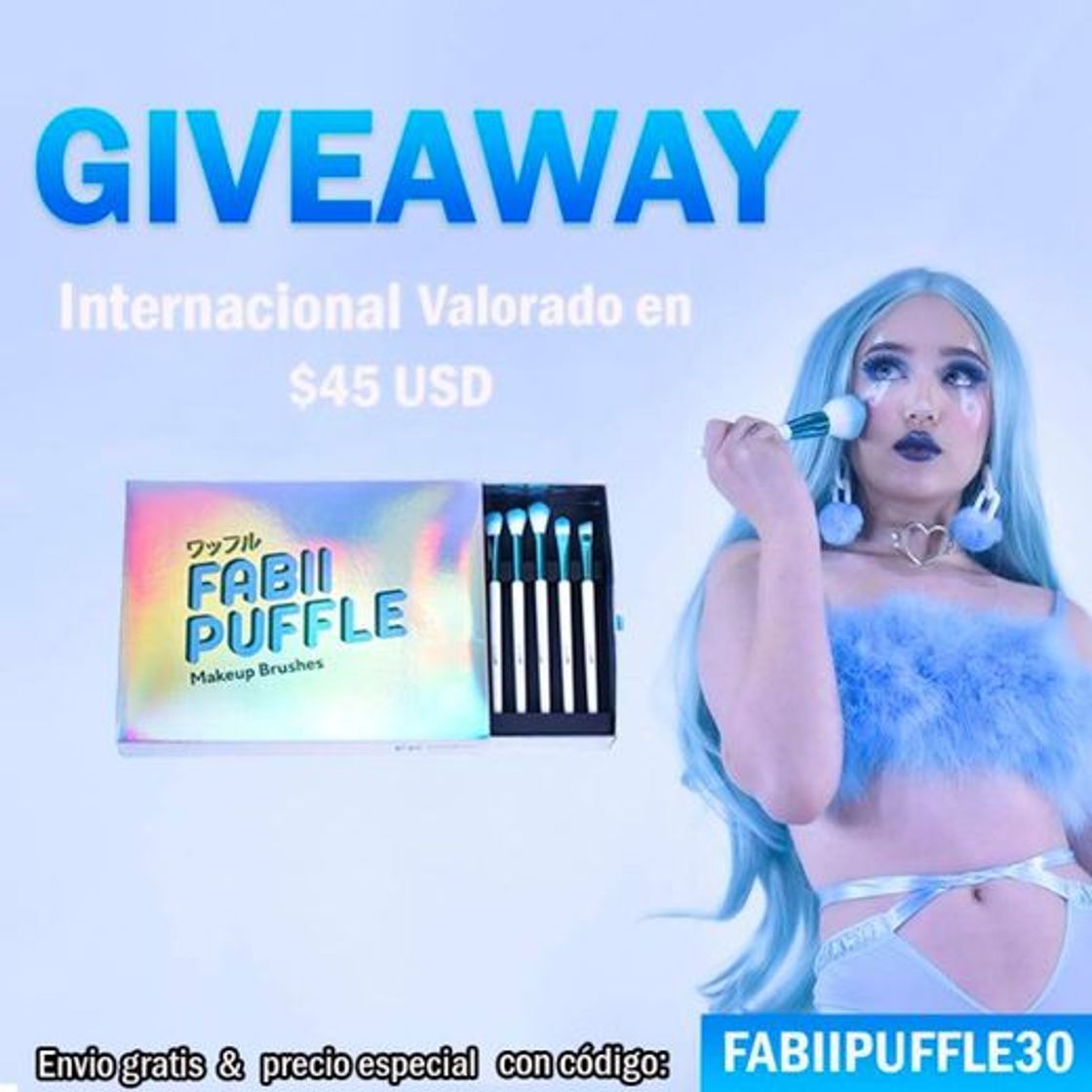 Social Ganate un set de brochas Fabii Puffle 💧 ✨ 