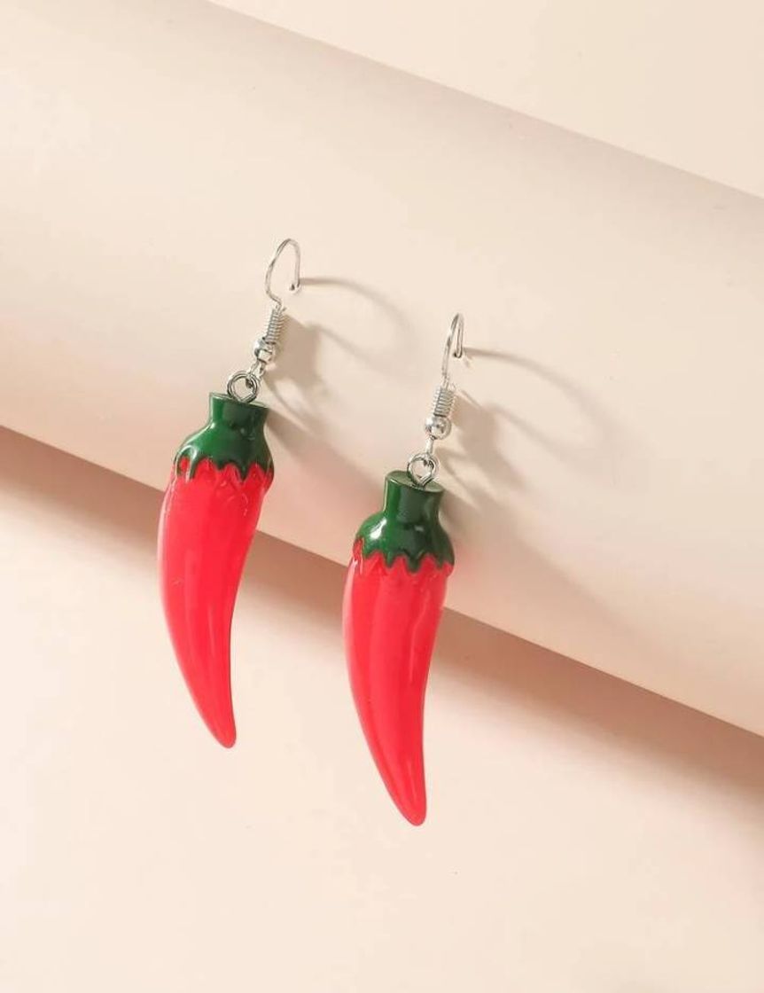 Fashion Brincos de pimenta vermelha 🌶️