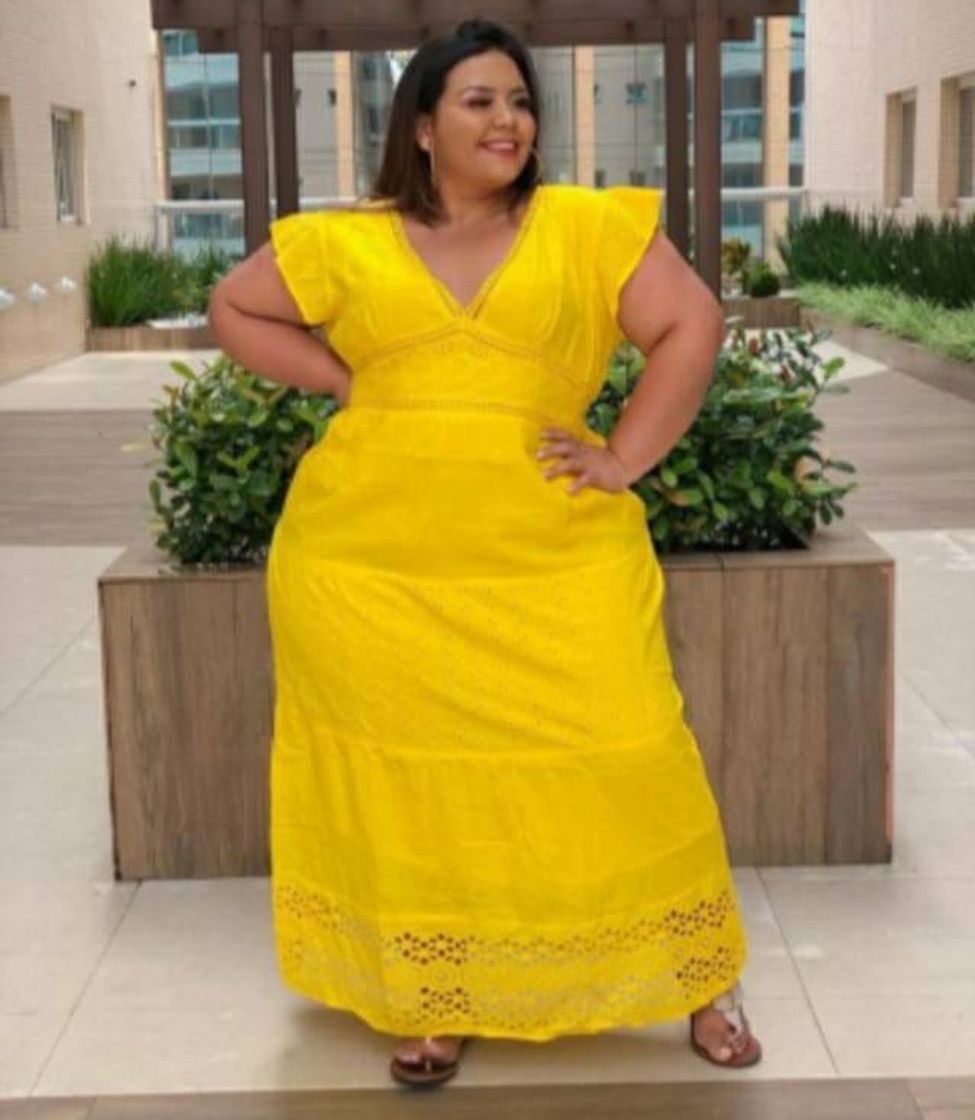 Fashion Vestido Lese Plus Size 