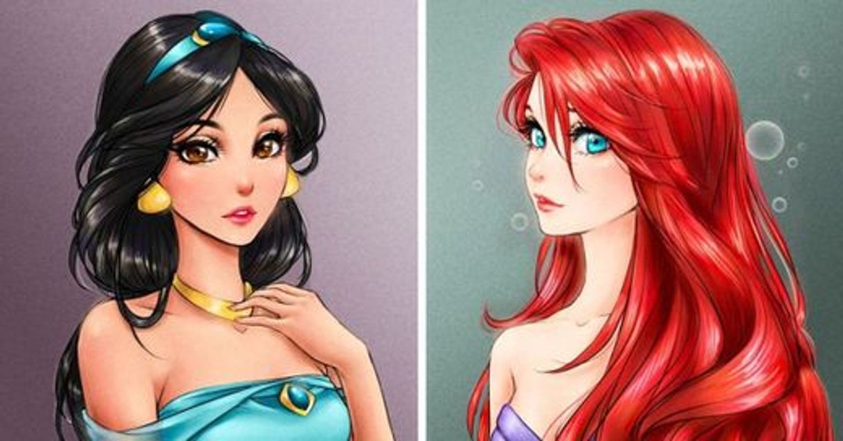 Serie Así se verían las Princesas Disney si fueran personajes anim