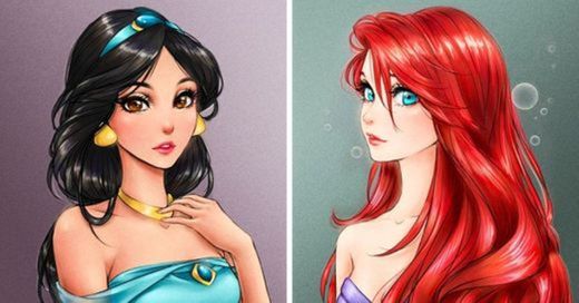 Así se verían las Princesas Disney si fueran personajes anim