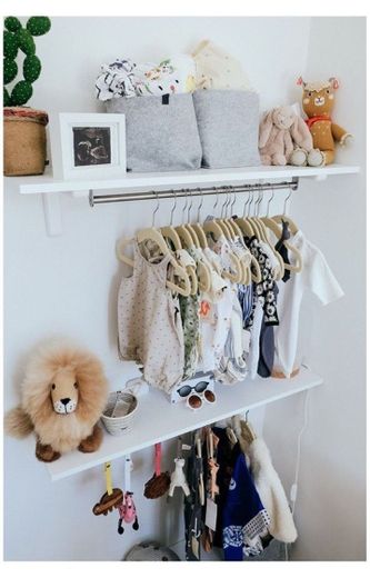 Tiny nursery closet