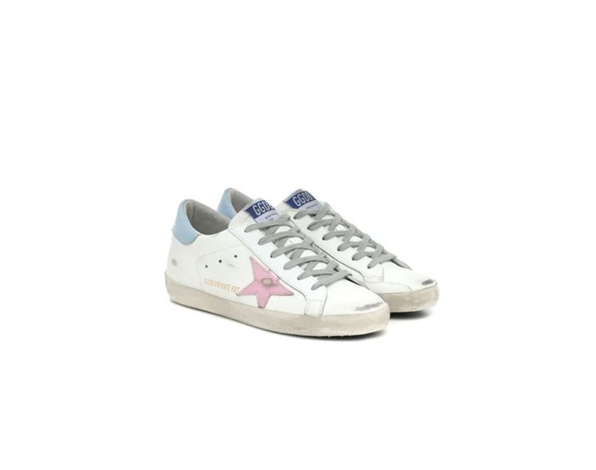 Moda Golden Goose Superstar - Zapatillas Deportivas, Color Blanco y Azul Multicolor Size