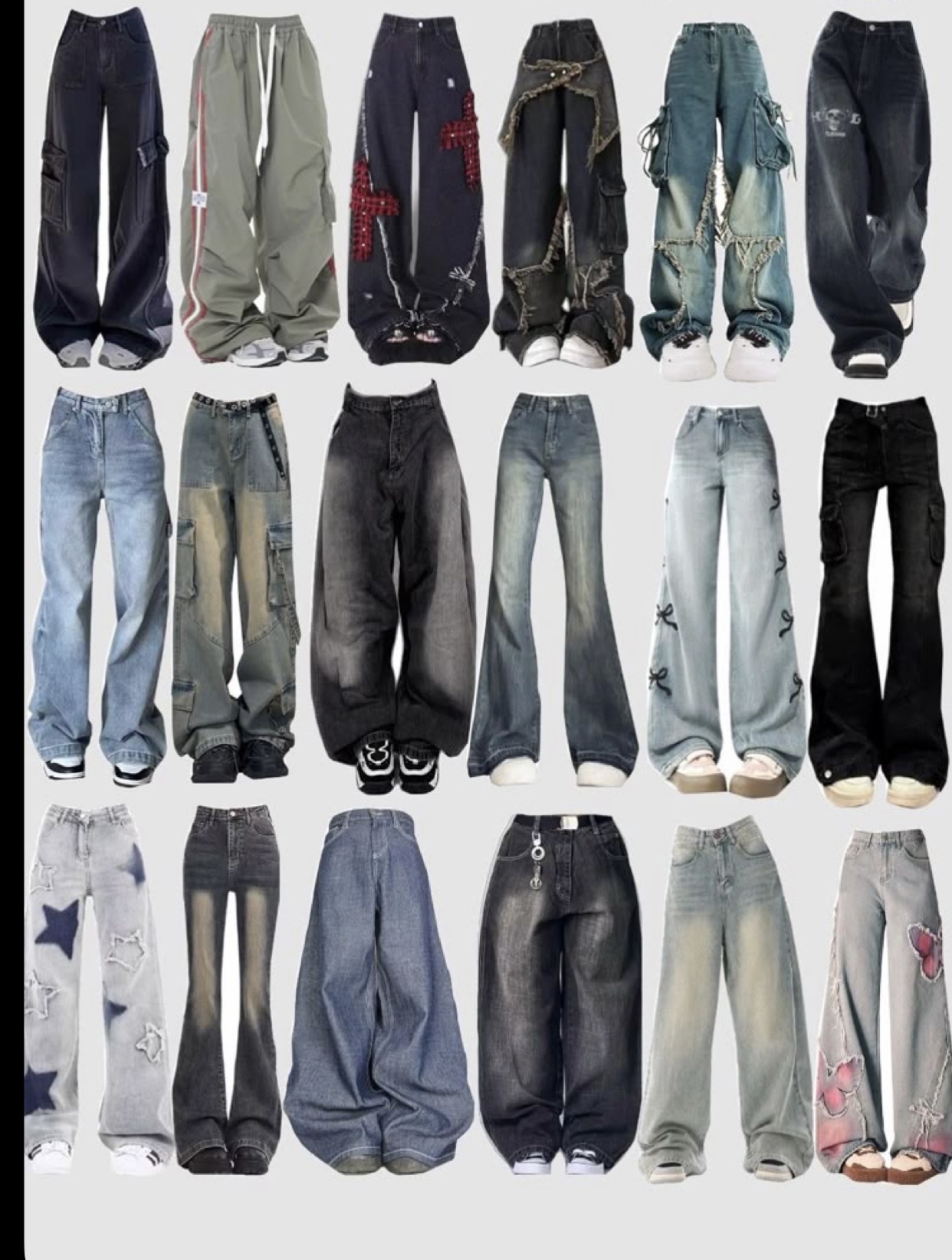 Social Calças largas e justas 