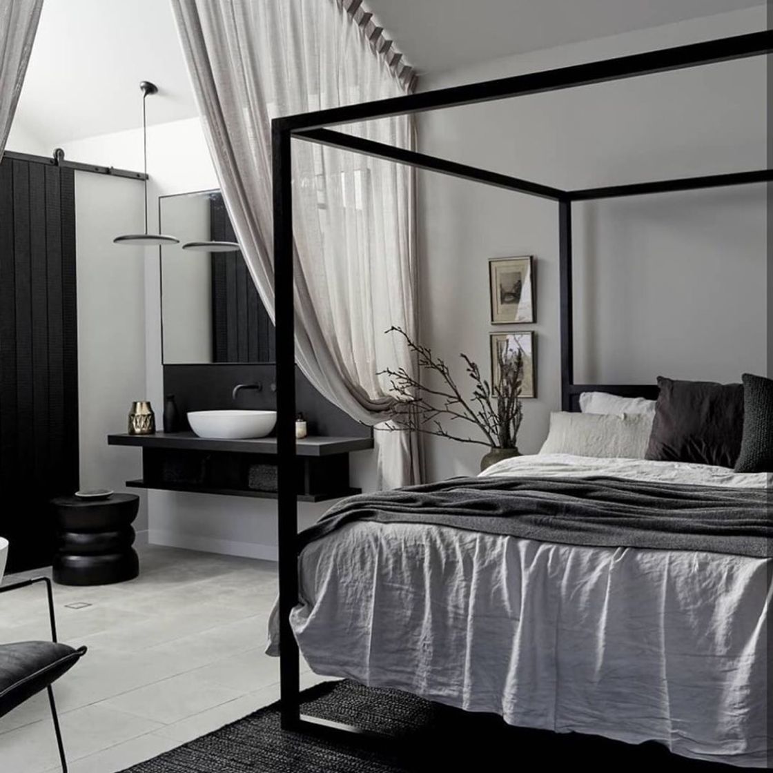 Inspiração Quarto Monocromático: Cinza