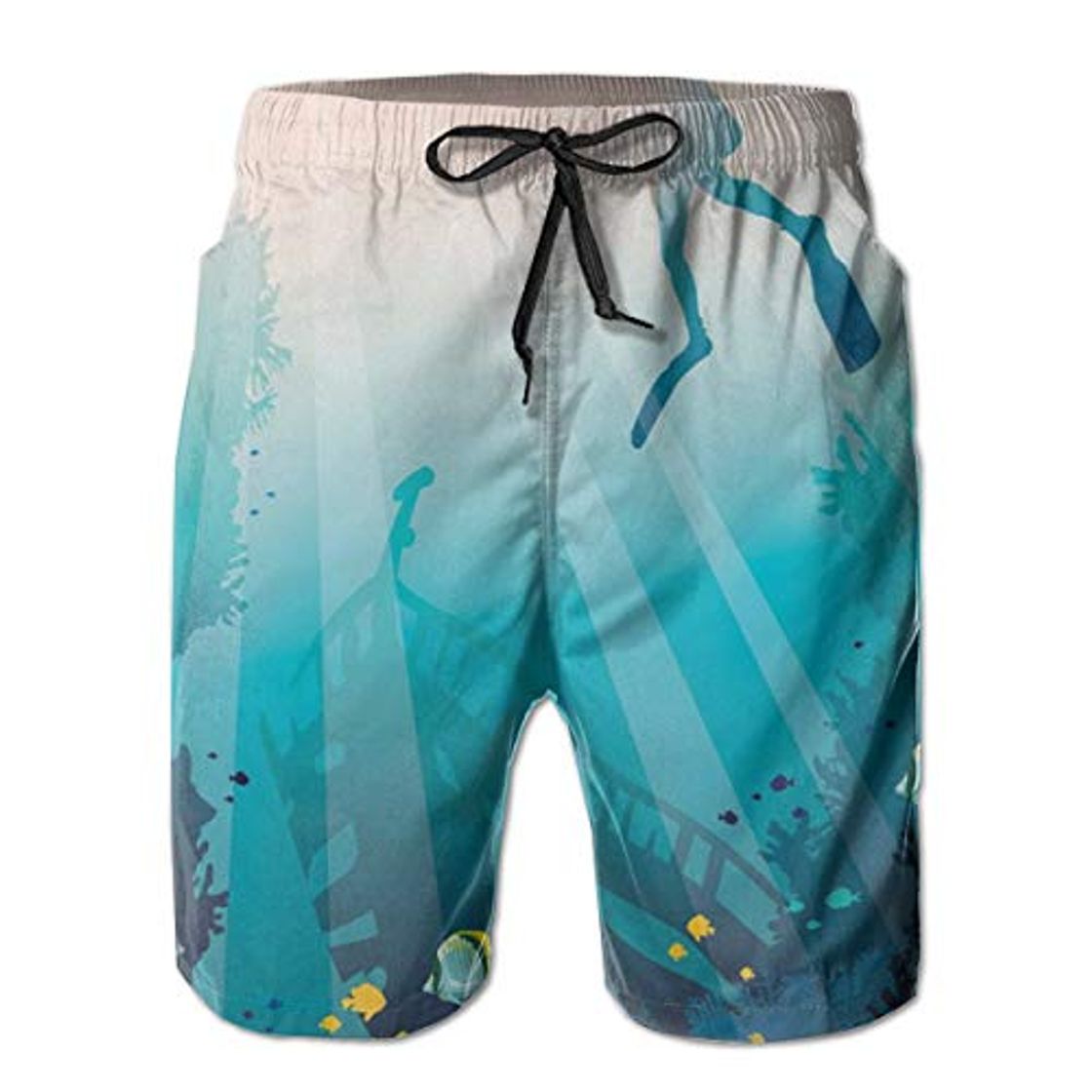 Moda WANGKG Men's Big and Tall Swim Trunks Beachwear Drawstring Summer Holiday