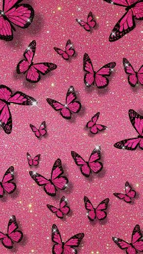 Wallpaper butterfly Pink 
