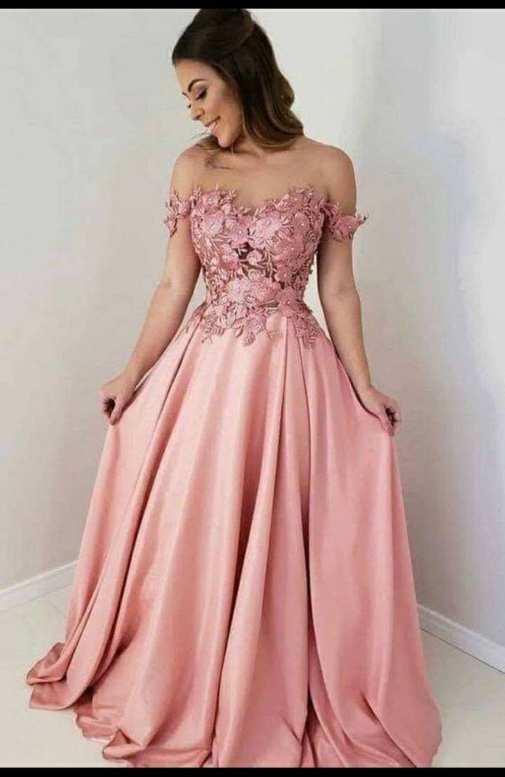 Fashion Vestido rosa lindo🦋