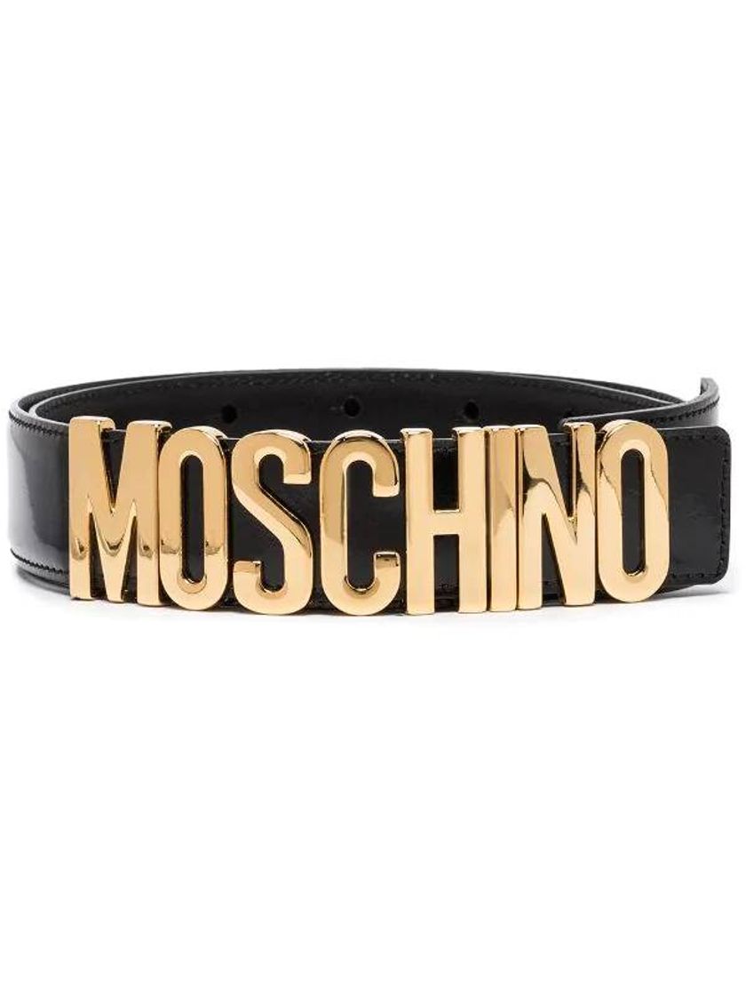 Moda Moschino Cinto com Logotipo.