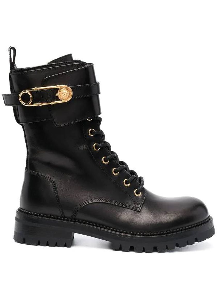 Fashion Bota Versace com Fivela Lateral