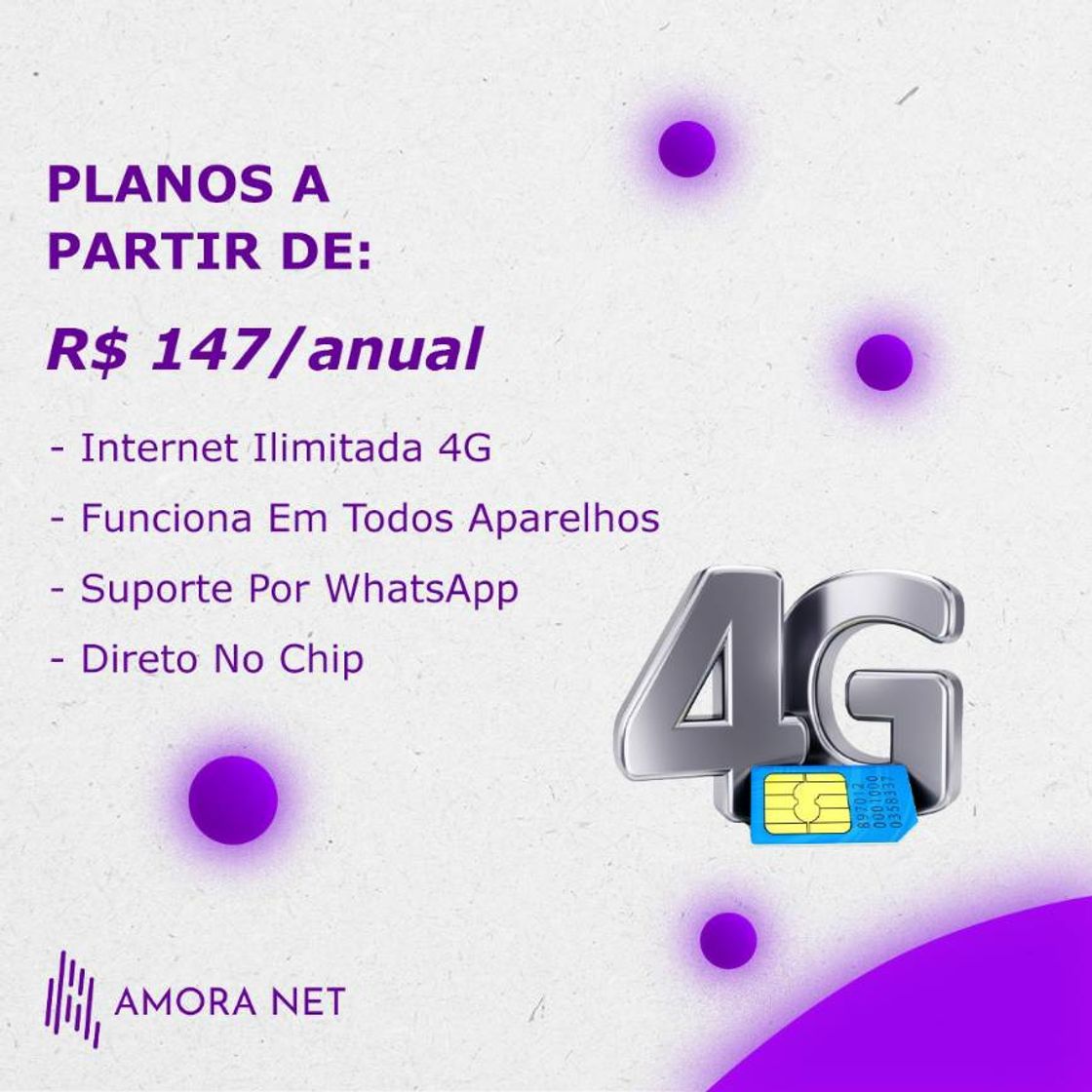 Producto Tenha internet 4G ilimitada o ano todo