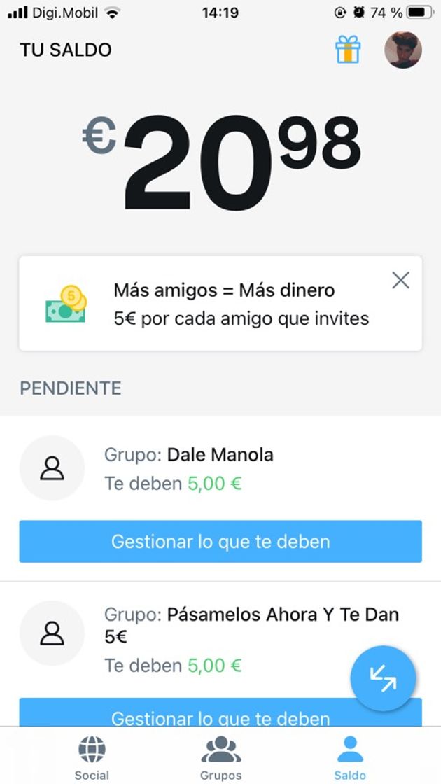 Apps Ganar 5€ por cada persona que invites 