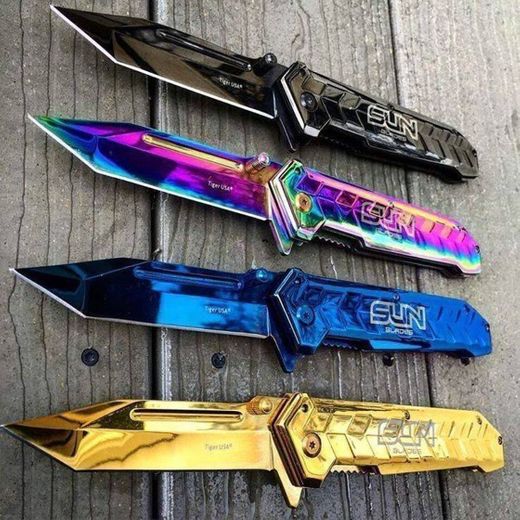 skin knife colorida